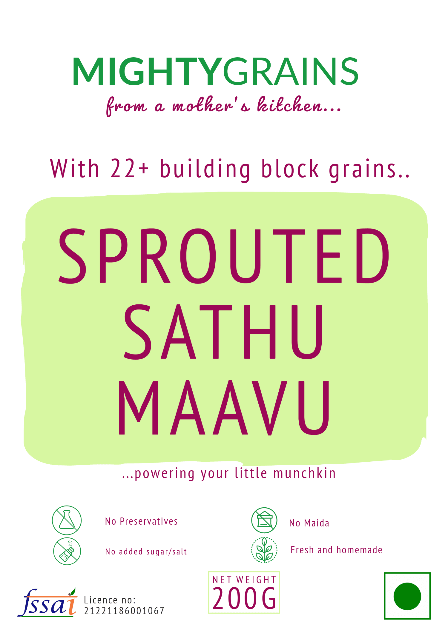 Sprouted Sathu Maavu (8 months+) - Image 2