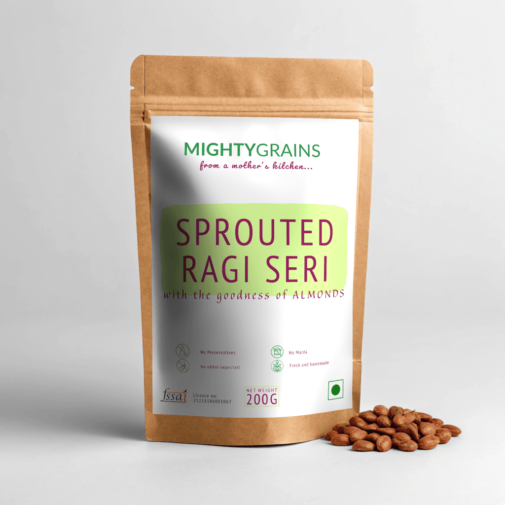 Sprouted Ragi Seri with Almonds